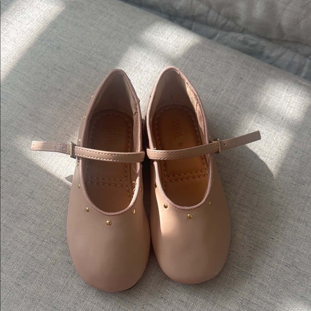 Zara Pink Dress Shoes with Classic Mary Jane Style